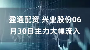 盈通配资 兴业股份06月30日主力大幅流入